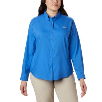 Dámské Košile Columbia PFG Tamiami II Long Sleeve Plus Size Blankyt BLPMEA185